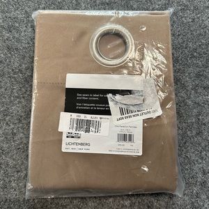 Lichtenberg Garrett Room Darkening Grommet Curtain Panel, 54”x63”, Taupe